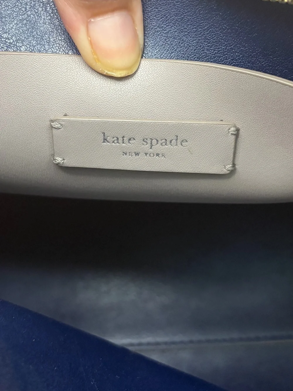 Kate Spade Magnolia Street Mina Gray Crossbody Strap Scalloped Edge Bag